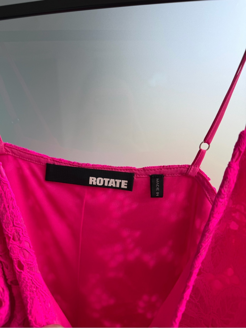 Rotate Corded Lace Pink Mini Dress - Picture 3 of 5